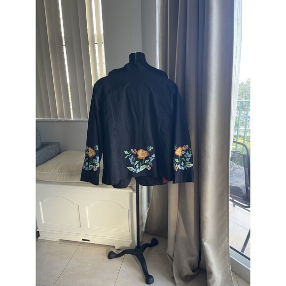 travelsmith Vintage Floral Embroidered Cotton jacket XL - Picture 6 of 10